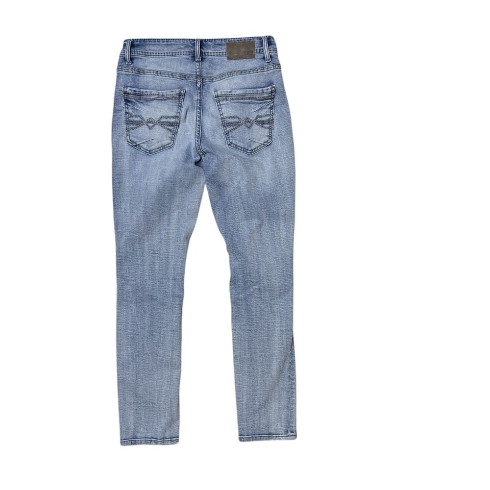 BKE Buckle Alec Jeans Mens 31x32 Straight Light Wash Denim Distressed Whiskered - Picture 5 of 10